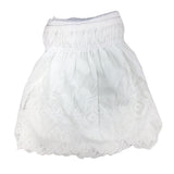 Max Vintage Crochet Lace Ruffle Elastic Band Bed Skirt  White 1_200x200cm