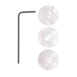 Maxbell 3 Pieces Electric Guitar Bass Potentiometer Caps Dome for Electric Guitar White