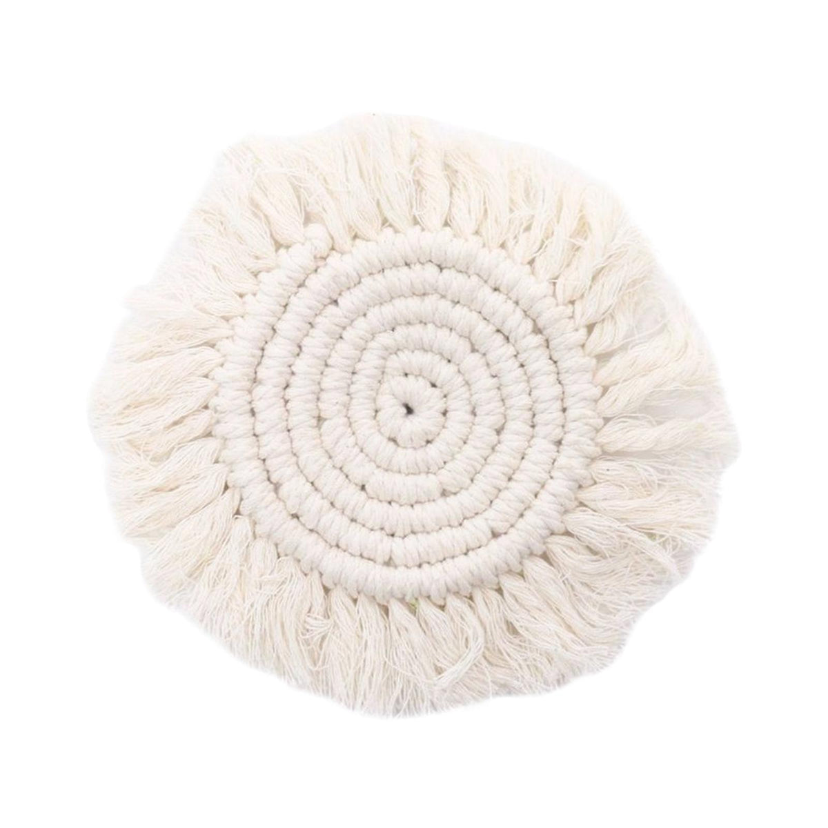 Maxbell Woven Placemats Washable Non Slip Dining Table Heat Resistant Bohemian White