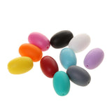 Maxbell Silicone Teething Beads Breastfeeding Nursing Necklace Sensory Tool Oval 20*14mm- Multicolor