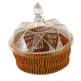 Maxbell Wicker Basket Picnic Storage Box Table Organizer for Home Restaurant Shelf 16.4cm x 16.5cm