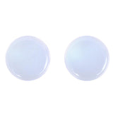 Maxbell 1Pair Round Ear Plug Ear Gauge Expander Flesh Tunnel Stretcher Body Jewelry 6mm White Opal