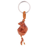 Max Chinese Solid Mahogany Carving Car/Bag/Purse Key Ring Pendant Keychain 12