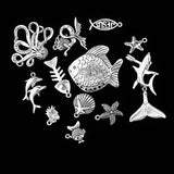 Maxbell Wholesale 13 Assorted Animal Styles Dolphin Fish Star Pendant Charms Craft
