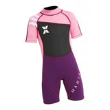 Maxbell 2.5mm Kids Short Sleeve Wetsuit Beach Diving Swimwear Swimsuit Pink M