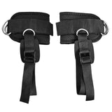 Maxbell 2 Pieces Ankle Straps Pedal Rope Glute Exercises Workout Ankle Cuff Set Black