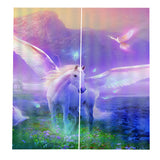 Max 2 Panel Set Digital Printing Curtains 3D Animals Pegasus-85x200cm