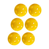 Maxbell Indoor Pickleball Balls 26 Holes Hard Hollow Ball for Pickleball Accessories Yellow 6pcs
