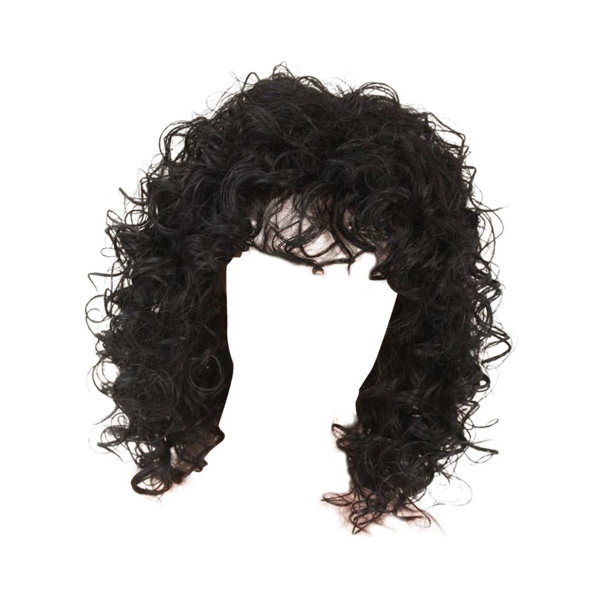 Maxbell Lady Short Curly Wig Wavy 33cm Synthetic Fiber for Dating Work Wedding Black