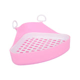 Maxbell Triangle Potty Trainer Toilet Corner Litter Box for Chinchillas Supplies Pink
