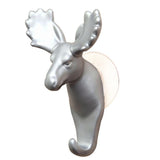 Max Maxb Elk Elephant Head Suction Hooks Wall Hanger Rack Holder  Silver-Deer