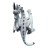 Maxbell Flying Dragon Statue Resin Dragon Sculpture for Landscape Dining Room Office White