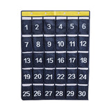 Maxbell Numbered Pocket Chart Over Door Hanging with 30 Pockets Durable for Closet