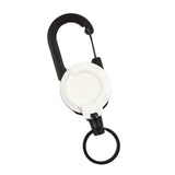 Maxbell Retractable Keychain Durable Lightweight Keyring Lanyard for Backpack Bags White