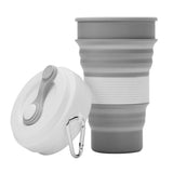 Maxbell Foldable Silicone Travel Cup Collapsible Coffee Mug Camping Picnic  Gray