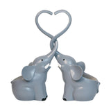 Maxbell 2x Elephant Planter Elephant Figurine Plant Pots Home Decor Flower Pot Grey