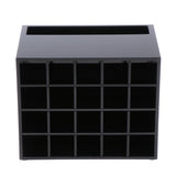 Max 20 Slots Desk Lipstick Holder Display Cosmetic Organizer Makeup Case Black