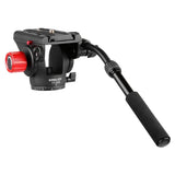 Max 3-Way 360 degree Panoramic Tripod Fluid Drag Pan Head W/ Quick Release Plate