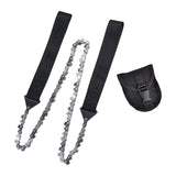 Maxbell Chain Saw with Handles Metal Wire Saw for Outdoor Carpentry Hiking 33T Black