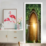 Max 2pcs 3D Removable Art Door Murals Decals Wall Stickers for Home DIY Decor S1 - Aladdin Shoppers