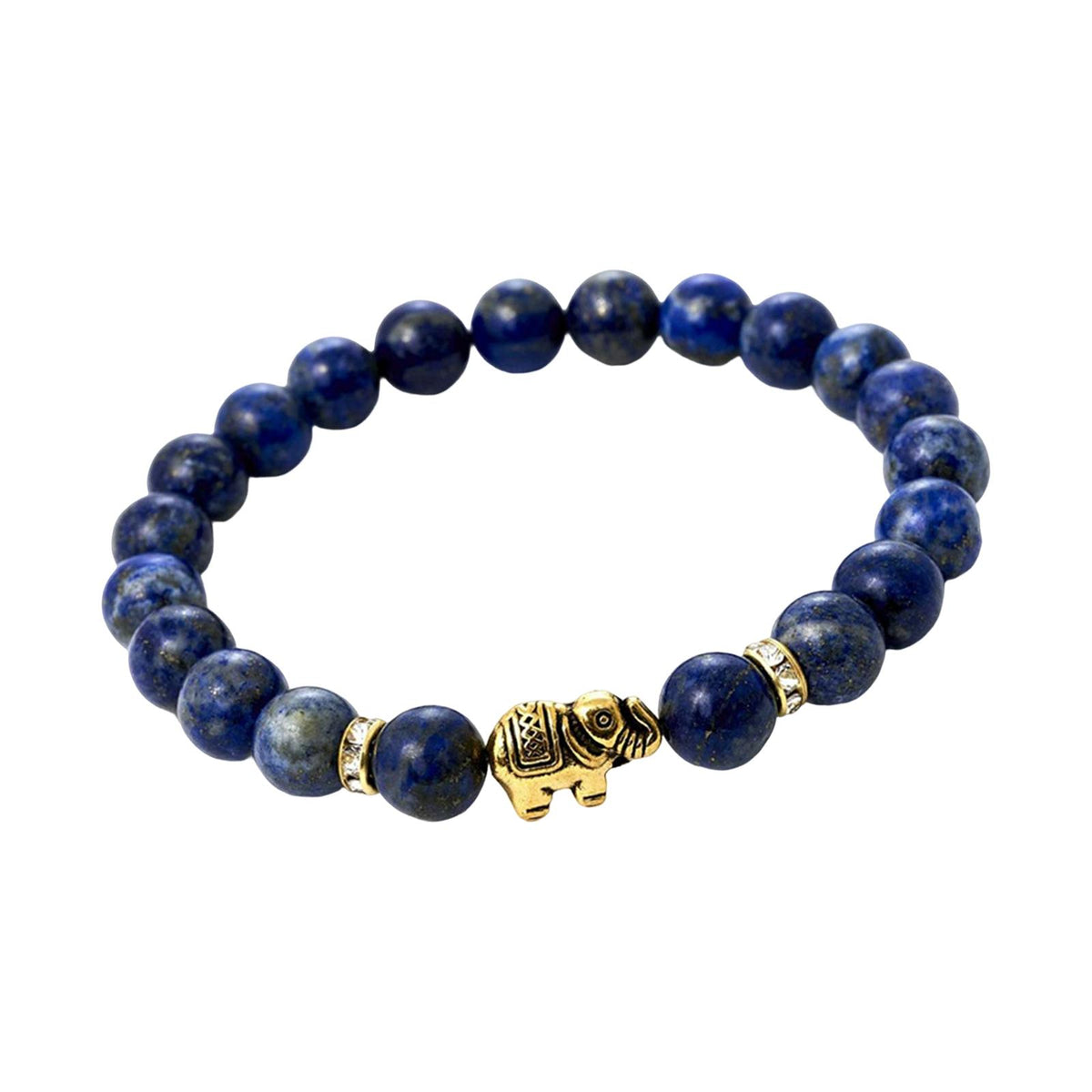 Maxbell Stretch Bracelet Round Bead Handmade for Lovers Valentine'S Day Holidays Blue