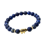 Maxbell Stretch Bracelet Round Bead Handmade for Lovers Valentine'S Day Holidays Blue