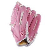 Maxbell Left Handed Softball Glove Leather Wear-resistant Youth Baseball Mitt Pink