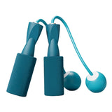 Maxbell Cordless Jumping Rope Gym Exercise Fitness Weighted Jump Rope for Kids Ball dia.3.2cm Blue