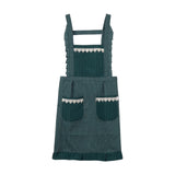 Maxbell Kitchen Apron Gardening Apron with Pockets Barista Apron for Home Green
