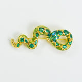 Maxbell Brooch Pin Zodiac Animal Snake Badge  Enamel with CZ Zircons Scarf Clip