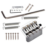 Maxbell 4-String Locking Roller Saddle Bridge Set For Electric Guitar Bass