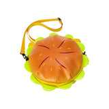 Maxbell Stylish Cheeseburger Shoulder Bag with 2 Pockets Hamburger Cross Body Bag