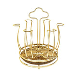 Maxbell Cup Drying Rack Portable Mug Draining Organizer for Living Room Cabinet Home Golden