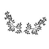 Maxbell Stylish Iron Leaves Hanging Wall Art Decor Black for Farmhouse Yard Kitchen