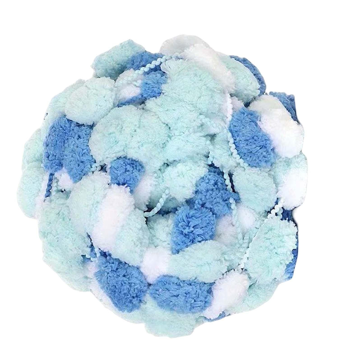 Maxbell Pom Pom Chunky Yarn Arm Knitting Pillow Blanket Rug Making Hand Knit Garland Blue