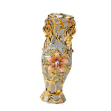 Maxbell Ceramic Vase Gold Ornament Creative Flower Pot for Hotel Desktop Anniversary StyleA