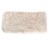 Max 80x50cm Shaggy Sheepskin Rug Soft Non Shed Carpet Rug 5cm Pile White Grey
