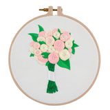 Max Flower Cross Stitch Stamped Embroidery Kit with Pattern Needlework Kit EC001