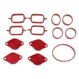 Maxbell 33mm for BMW M57 SWIRL BLANKS FLAPS repair delete kit+ intake gaskets Red