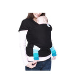 Maxbell Newborn Baby Ergonomic Design Soft Stretchable Cotton Breastfeeding Infant Packing Bag Wrap Carrier Black