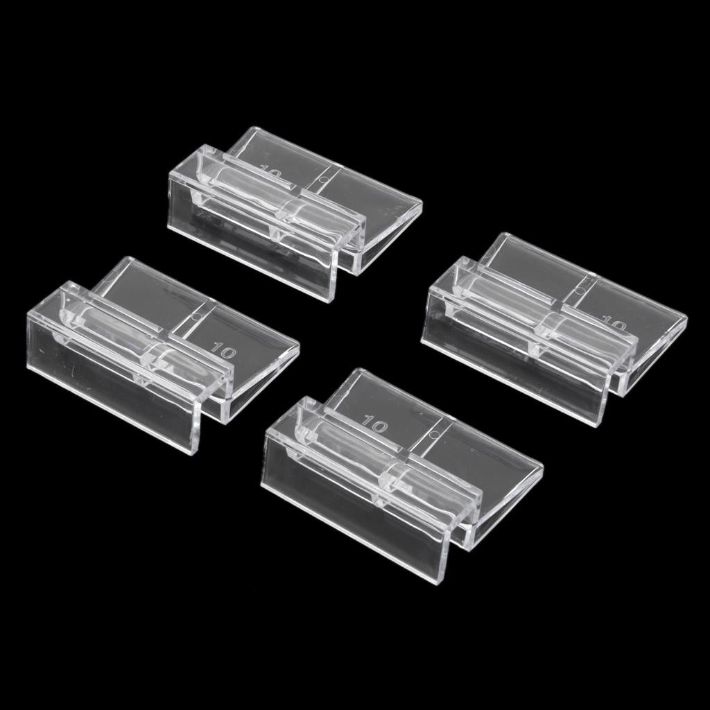 Maxbell 4x Aquarium Fish Tank Plastic Clips Glass Cover Strong Support Holders 10mm