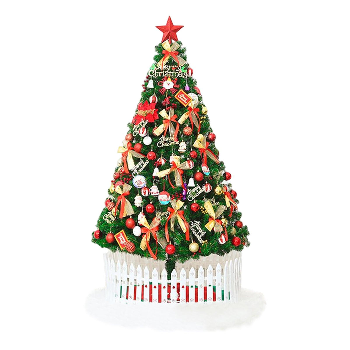 Maxbell Christmas Tree Decor with Lights for Shop Window Dinner Outdoor Indoor style D