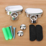 Max Glass Shelf Support Clamp Shelves Brackets Clip Polished Chrome 2Pcs 3-5mm - Aladdin Shoppers