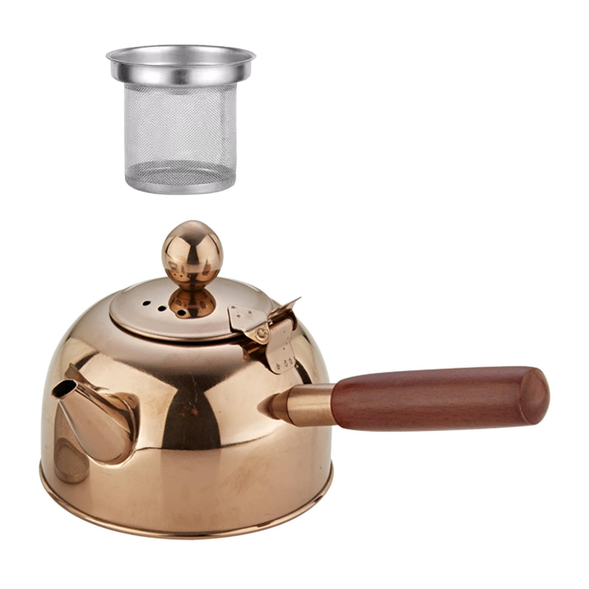 Maxbell Portable Stainless Steel Tea Kettle Water Pot for Picnic Restaurant Kitchen Brown