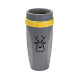 Maxbell Coverless Twist Cup Portable with Stainless Steel Straw Insulated Coffee Cup gray elk