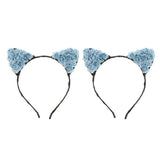 Max Paper Flower Cat Ears Party Women Girls Kids Headband Fancy Dress Blue