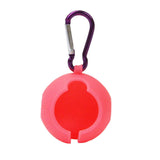 Maxbell Silicone Golf Ball Holder Carrier with Snap Clip Contains One Ball Red