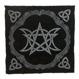 Max 1x Altar Tarot Table Card Cloth Moon Velvet Tapestry 49cm Black Square