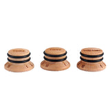 Maxbell 3 Pieces Maple Wood Guitar Volume Tone Control Knobs