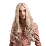 Max Maxb 26 inch Synthetic Long Curly Wigs for Women Cosplay Costume Full Wig Light Gold